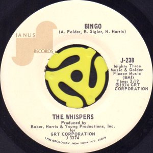 画像1: THE WHISPERS / BINGO b/w ONCE MORE WITH FEELING (45's) (1)