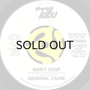 画像1: GENERAL CAINE / DON'T STOP (45's) (WHITE PROMO) (1)