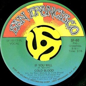画像2: COLD BLOOD / YOU GOT ME HUMMIN b/w IF YOU WILL (45's) (2)