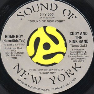 画像1: CUDY AND THE BINK BAND / HOME BOY (HOME GIRLS TOO) (45's) (1)