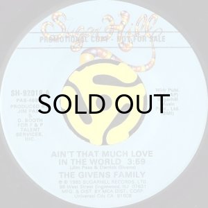 画像2: THE GIVENS FAMILY / AIN'T THAT MUCH LOVE IN THE WORLD (45's) (2)