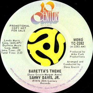 画像1: SAMMY DAVIS JR. / BARETTA'S THEME (45's) (PROMO) (1)