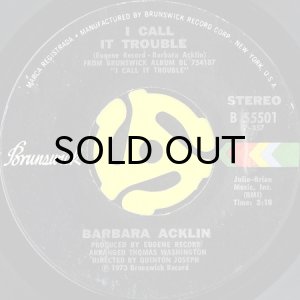 画像2: BARBARA ACKLIN / I'LL BAKE ME A MAN b/w I CALL IT TROUBLE (45's) (2)
