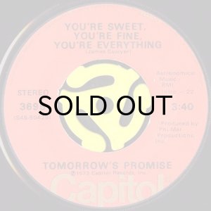 画像1: TOMORROW'S PROMISE / YOU'RE SWEET, YOU'RE FINE, YOU'RE EVERYTHING b/w I'M GONNA GIVE IT TO YOU (45's) (1)