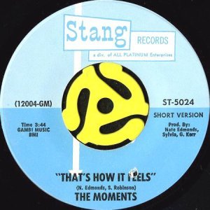 画像1: THE MOMENTS / THAT'S HOW IT FEELS (45's) (1)