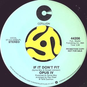 画像2: OPUS IV / IF IT DON'T FIT (45's) (WHITE PROMO) (2)