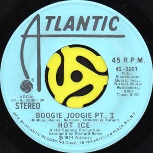 画像2: HOT ICE / BOOGIE JOOGIE (45's) (PROMO) (2)