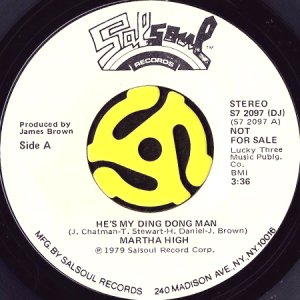 画像2: MARTHA HIGH / HE'S MY DING DONG MAN (45's) (WHITE PROMO) (2)
