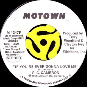 画像2: G.C. CAMERON / IF YOU'RE EVER GONNA LOVE ME (45's) (WHITE PROMO) (2)