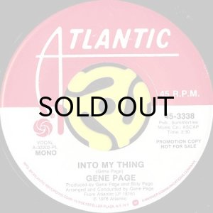 画像1: GENE PAGE / INTO MY THING (45's) (PROMO) (1)
