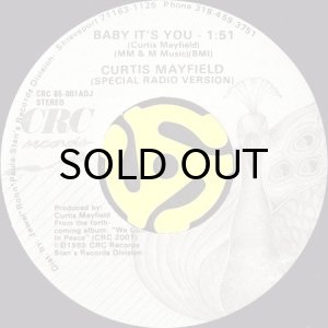 画像2: CURTIS MAYFIELD / BABY IT'S YOU (45's) (WHITE PROMO) (2)