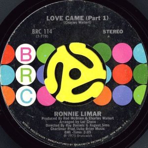画像1: RONNIE LIMAR / LOVE CAME (45's) (1)