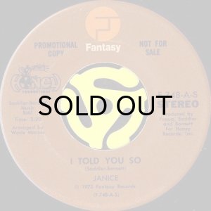 画像2: JANICE / I TOLD YOU (45's) (PROMO) (2)
