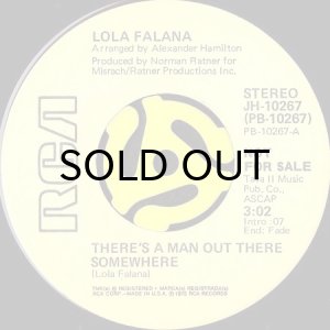 画像2: LOLA FALANA / THERE'S A MAN OUT THERE SOMEWHERE (45's) (PROMO) (2)