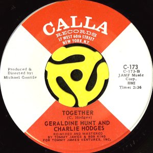 画像1: GERALDINE HUNT AND CHARLIE HODGES / TOGETHER (45's) (1)