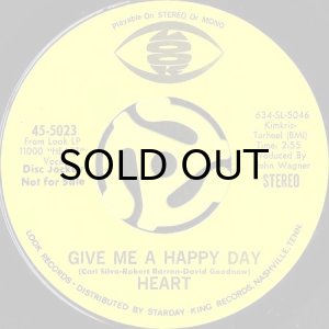 画像1: HEART / GIVE ME A HAPPY DAY (45's) (PROMO) (1)