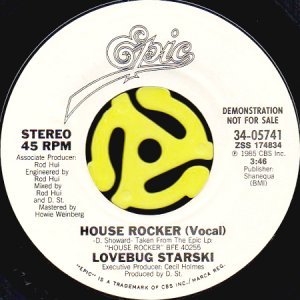 画像1: LOVE BUG STARSKI / HOUSE ROCKER (45's) (WHITE PROMO) (1)