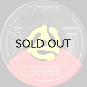 画像1: GRANDMASTER FLASH / GIRLS LOVE THE WAY HE SPINS b/w LARRY'S DANCE THEME (45's) (1)
