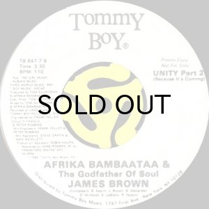 画像2: AFRIKA BAMBAATAA & JAMES BROWN / UNITY (45's) (WHITE PROMO) (2)