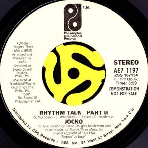 画像2: JOCKO / RHYTHM TALK (45's) (WHITE PROMO) (2)