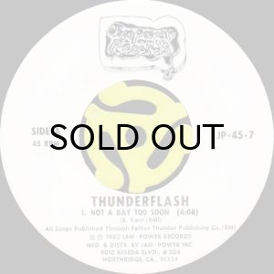 画像1: THUNDERFLASH / NOT A DAY TOO SOON b/w COMIN' FROM ME THIS TIME (45's) (1)