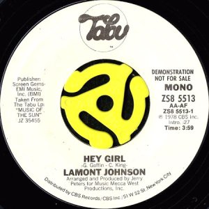 画像1: LAMONT JOHNSON / HEY GIRL (45's) (WHITE PROMO) (1)