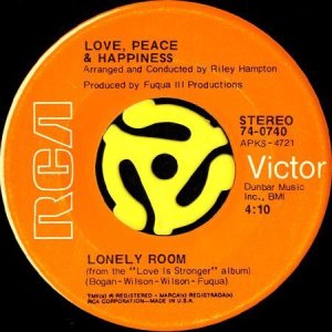 画像1: LOVE, PEACE & HAPPINESS / LONELY ROOM (45's) (1)