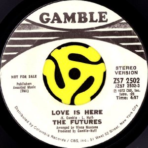 画像2: THE FUTURES / LOVE IS HERE (45's) (WHITE PROMO) (2)