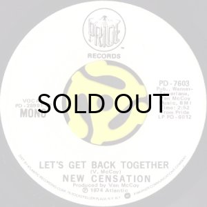 画像1: NEW CENSATION / LET'S GET BACK TOGETHER (45's) (PROMO) (1)