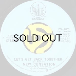 画像2: NEW CENSATION / LET'S GET BACK TOGETHER (45's) (PROMO) (2)