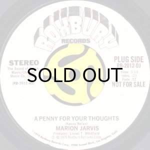 画像2: MARION JARVIS / A PENNY FOR YOUR THOUGHTS (45's) (WHITE PROMO) (2)