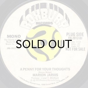 画像1: MARION JARVIS / A PENNY FOR YOUR THOUGHTS (45's) (WHITE PROMO) (1)