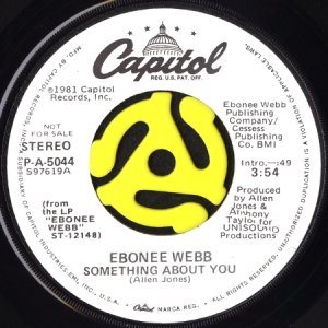 画像1: EBONEE WEBB / SOMETHING ABOUT YOU (45's) (WHITE PROMO) (1)