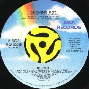 画像1: KLIQUE / BURNING HOT (45's) (1)
