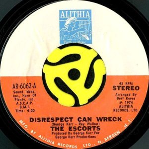 画像1: THE ESCORTS / DISRESPECT CAN WRECK b/w ALL WE NEED (IS ANOTHER CHANCE) (45's) (1)