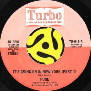 画像1: PURE / IT'S GOING ON IN NEW YORK (45's) (1)