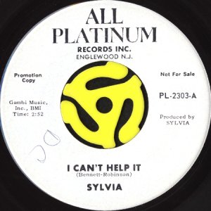 画像2: SYLVIA / I CAN'T HELP IT (45's) (WHITE PROMO) (2)