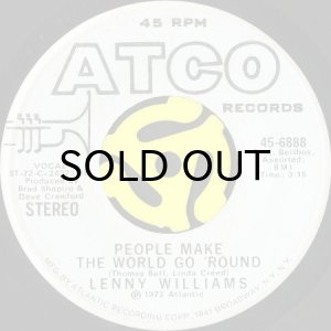 画像2: LENNY WILLIAMS / PEOPLE MAKE THE WORLD GO 'ROUND (45's) (WHITE PROMO) (2)