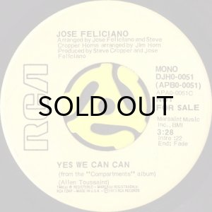 画像1: JOSE FELICIANO / YES WE CAN CAN (45's) (PROMO) (1)