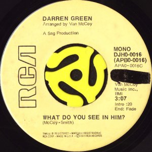 画像1: DARREN GREEN / WHAT DO YOU SEE IN HIM? (45's) (PROMO) (1)