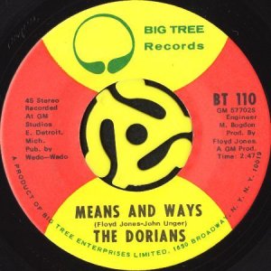 画像1: THE DORIANS / MEANS AND WAYS b/w HELP FOR MY WAITING (45's) (1)