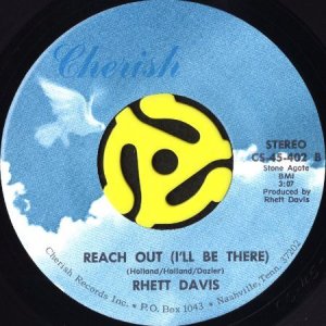 画像3: RHETT DAVIS / REACH OUT (I'LL BE THERE) (45's) (PICTURE SLEEVE) (3)