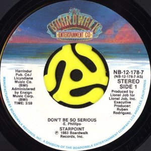 画像1: STARPOINT / DON'T BE SO SERIOUS b/w LET GO (45's) (1)