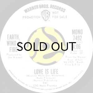 画像1: EARTH, WIND & FIRE / LOVE IS LIFE (45's) (WHITE PROMO) (1)