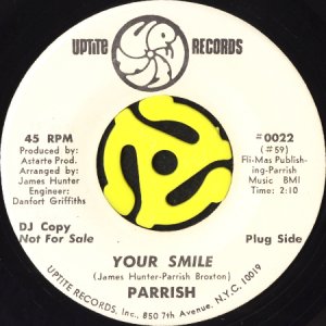 画像1: PARRISH / YOUR SMILE b/w FREE TO GO (45's) (WHITE PROMO) (1)