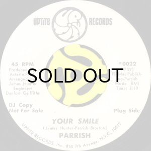 画像1: PARRISH / YOUR SMILE b/w FREE TO GO (45's) (WHITE PROMO) (1)