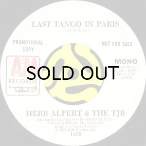 画像1: HERB ALPERT & THE TJB / LAST TANGO IN PARIS (45's) (WHITE PROMO) (1)