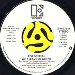 画像2: FIVE SPECIAL / WHY LEAVE US ALONE (45's) (WHITE PROMO) (2)