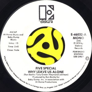 画像1: FIVE SPECIAL / WHY LEAVE US ALONE (45's) (WHITE PROMO) (1)