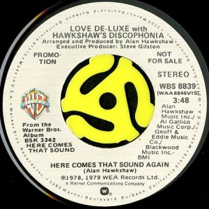 画像2: LOVE DE-LUXE / HERE COMES THAT SOUND AGAIN (45's) (PROMO) (2)